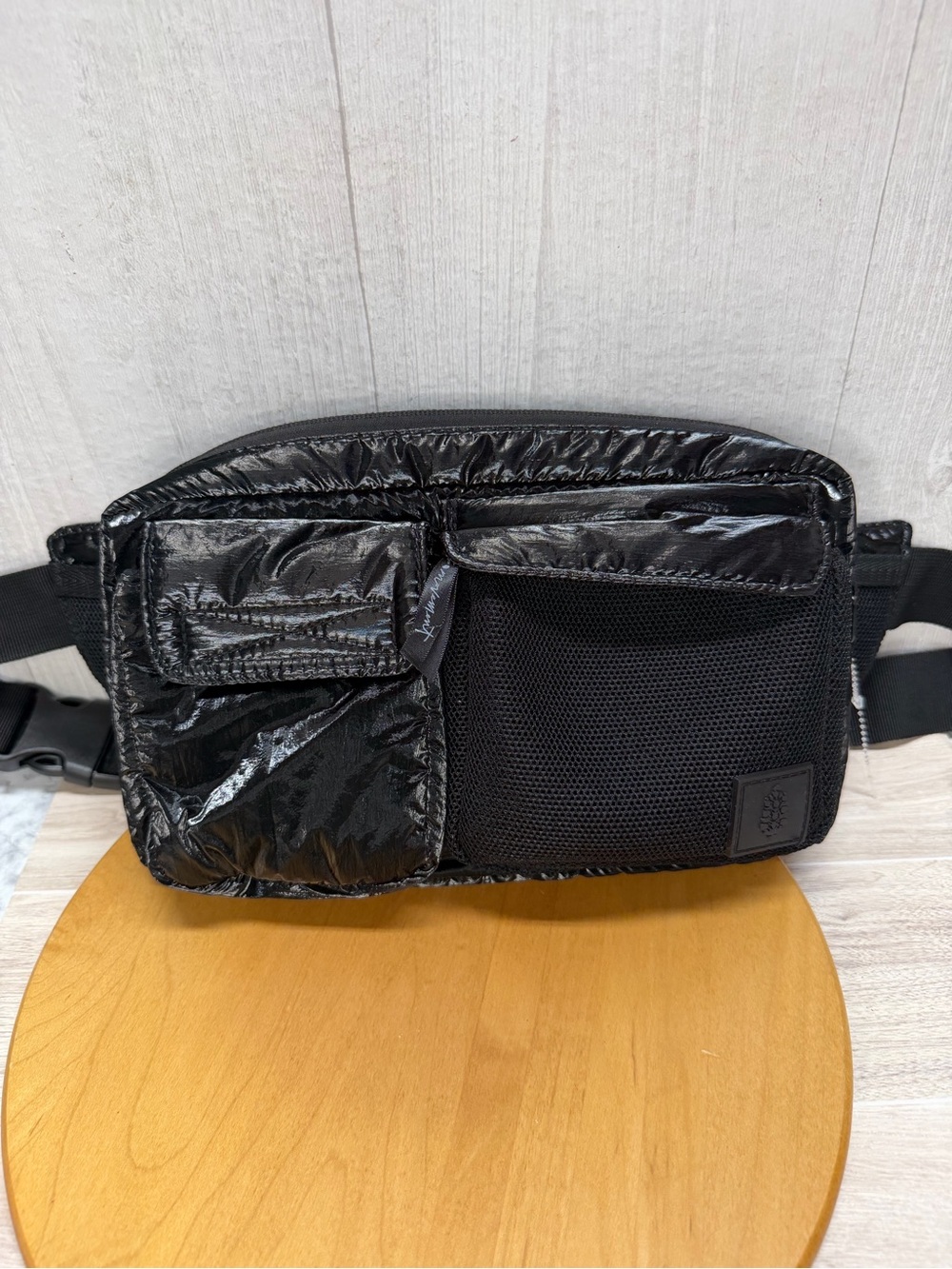 Free People FP Movement Courtside Cargo Sling Crossbody Belt Bag Black